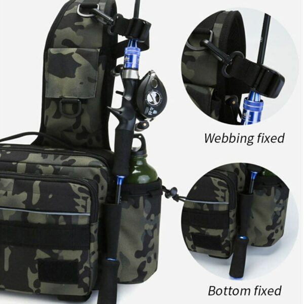 Multifunctional Fishing Tackle Bags Single Shoulder Crossbody Bag Waist Pack Fish Lures Gear Utility Storage Fishing Bag рыбалка 4