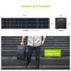 ALLPOWERS Flexible Foldable Solar Panel 120W / 200W High Efficience Solar Panel Kit Solar battery Charger For Camping, Boat ,RV
