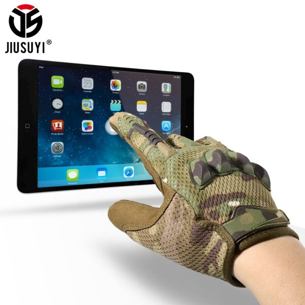 Multicam Tactical Military Full Finger Gloves Army Paintball Airsoft Combat Touch Screen Rubber Protective Glove Men Women New
