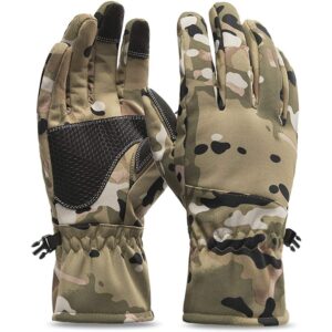 Winter camouflage hunting gloves warm non-slip fishing gloves waterproof touch screen ski camping gloves