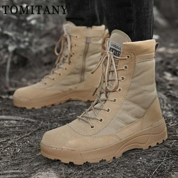 Winter New Tactical Military Boots Men Boots Special Force Desert Combat US Army Boots Outdoor Man Work Safety Boots Ankle Shoes